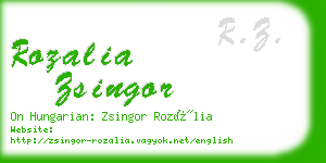 rozalia zsingor business card